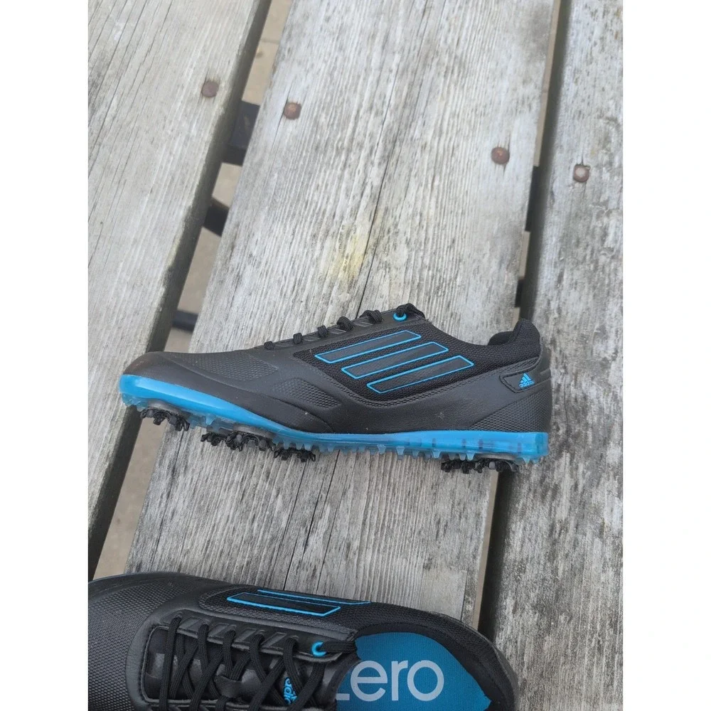 Adidas Women's 8 Adizero Golf Shoes Black Blue Sprintweb  Great Condition Q46682